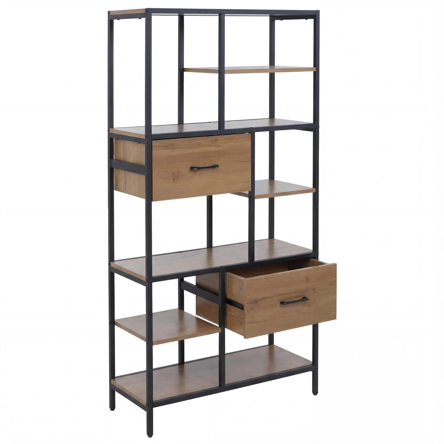 MCW Regal P11 Industrial MDF Metall Melamin 150x81x33cm Braun