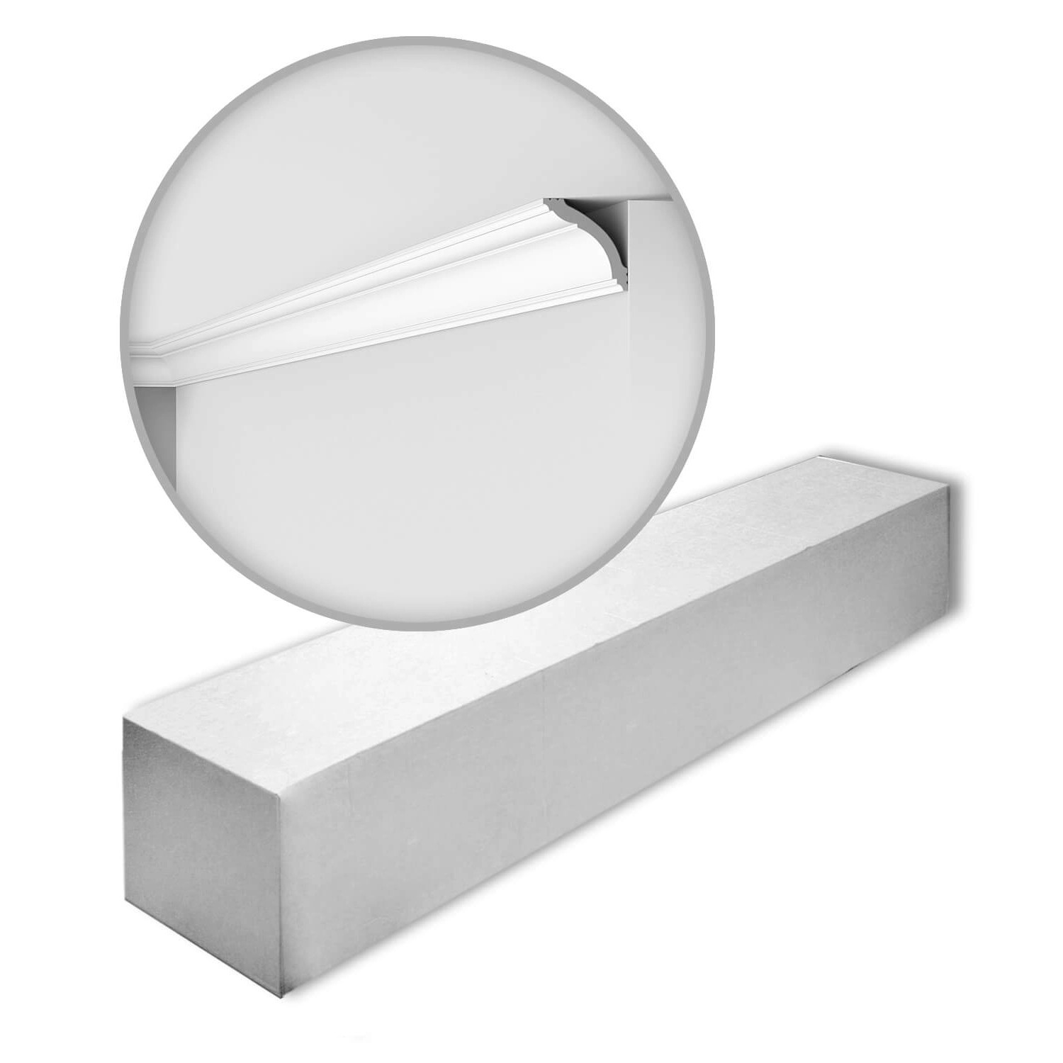 NOEL & MARQUET NMC WT15-Box WALLSTYL Eckleisten 1 Karton 16 Deckenleisten 32 m Weiß