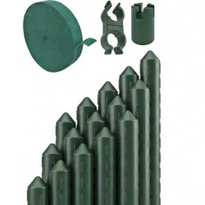 TTL GARDEN Rankstäbe 150 cm x 16 mm 15er Set Pflanzenstützen mit Stahlkern Rankhilfe für Garten & Hochbeet