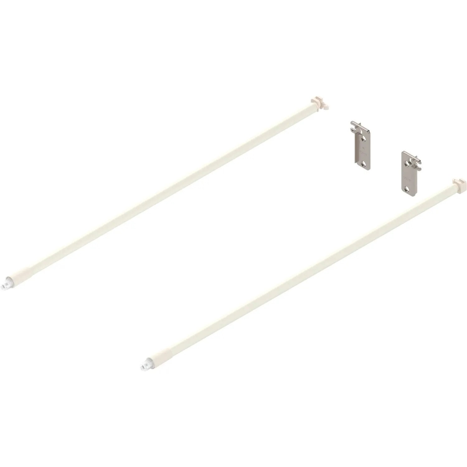 Blum Reling-Set Metabox für Frontauszug Stahl Cremeweiß Länge 450 mm