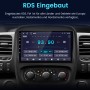 Junsun Autoradio mit 9-Zoll-Touchscreen im Armaturenbrett, zeigt FM-Radio mit RDS. Für Renault Trafic 3 & Opel Vivaro B.