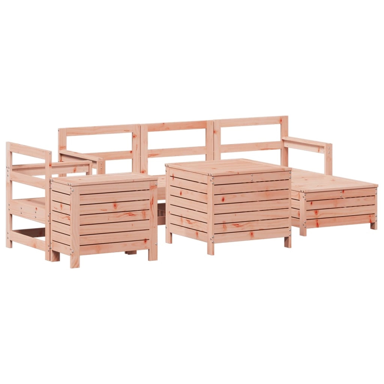 vidaXL 7-Tlg Garten-Sofagarnitur Massivholz Douglasie 3250554 günstig online kaufen