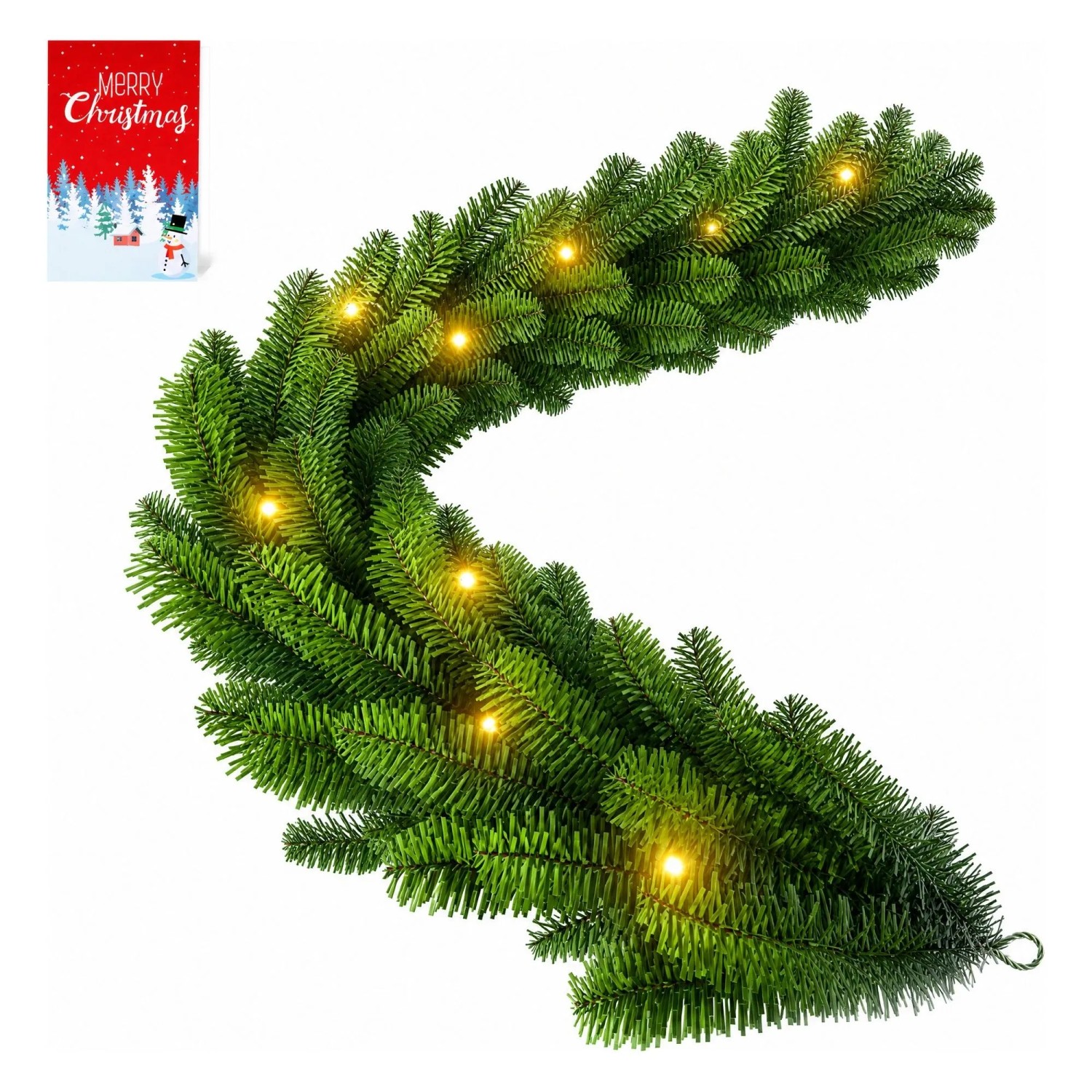 KESSER LED Weihnachtsgirlande IP44 5 m 100 LEDs Grün Ohne FB Ohne Deko