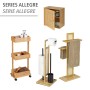 WENKO Stand WC-Garnitur Rivalta Allegre aus Rattan und Bambus mit WC-Bürste, Papier- und Rollenhalter.