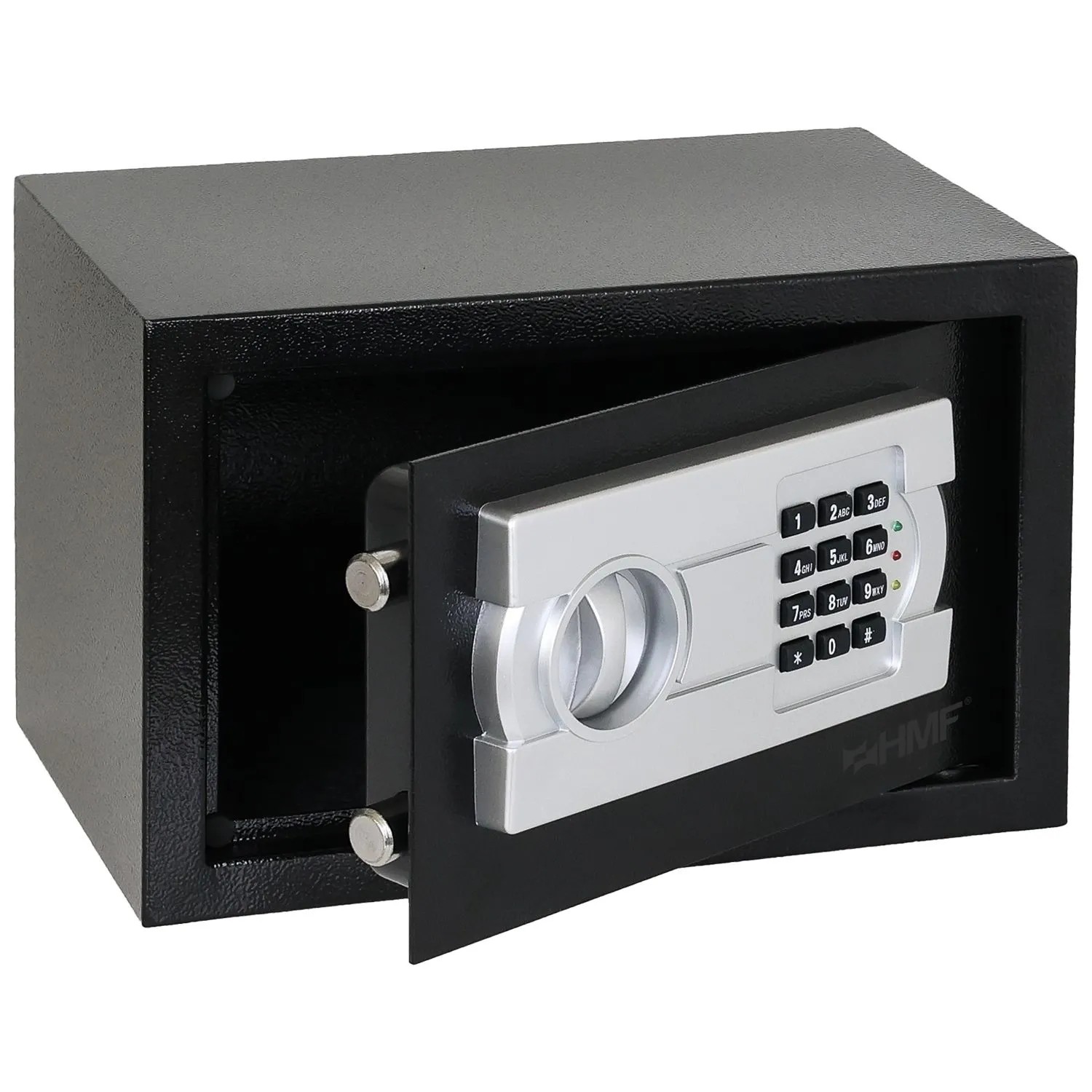 HMF 46121-02 Safe Tresor Zuhause Hotel Büro Möbeltresor Zahlenschloss DIN A5 Dokumente 31x20x20 cm Schwarz
