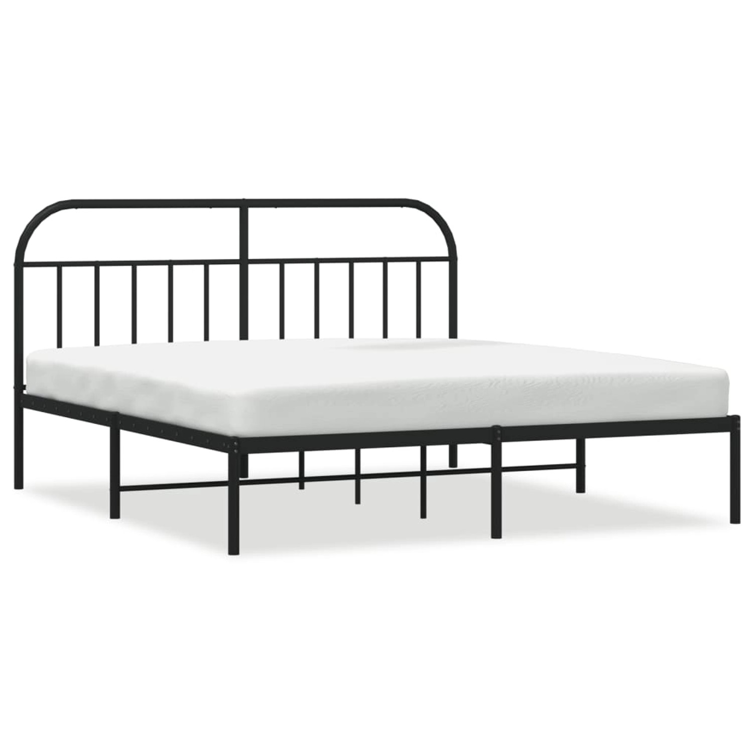 vidaXL Bettgestell mit Kopfteil Metall Schwarz 160x200 cm Modell 101753270 günstig online kaufen