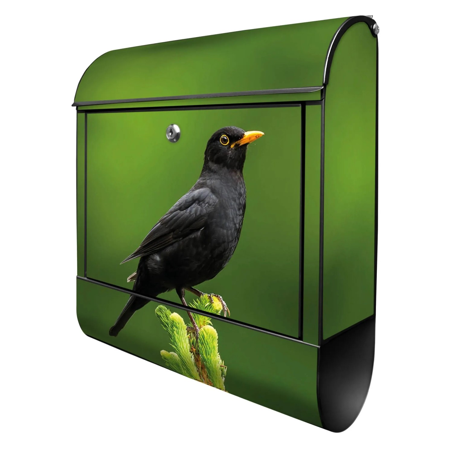 Banjado Design Briefkasten Schwarz Pulverbeschichtet 39x47x14cm 2 Schlüssel günstig online kaufen