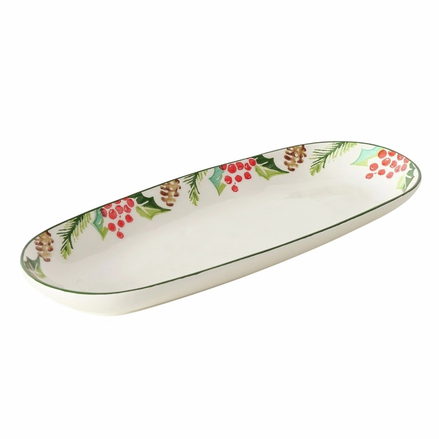 Boltze Servierplatte Garland Oval 35 cm x 15 cm x 3,5 cm Multicolor