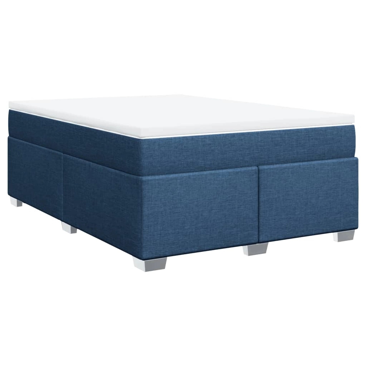 vidaXL Boxspringbett mit Matratze Blau 140x200 cm Stoff2100961 günstig online kaufen