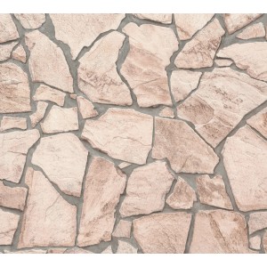 Bricoflor Bruchstein Tapete in Beige/Grau. 3D Steinoptik, selbstklebend für Wohnzimmer & Küche.