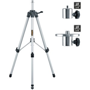 Laserliner Kurbelstativ VarioStand 120 cm mit 1/4- und 5/8-Zoll-Gewinde für Messwerkzeuge.