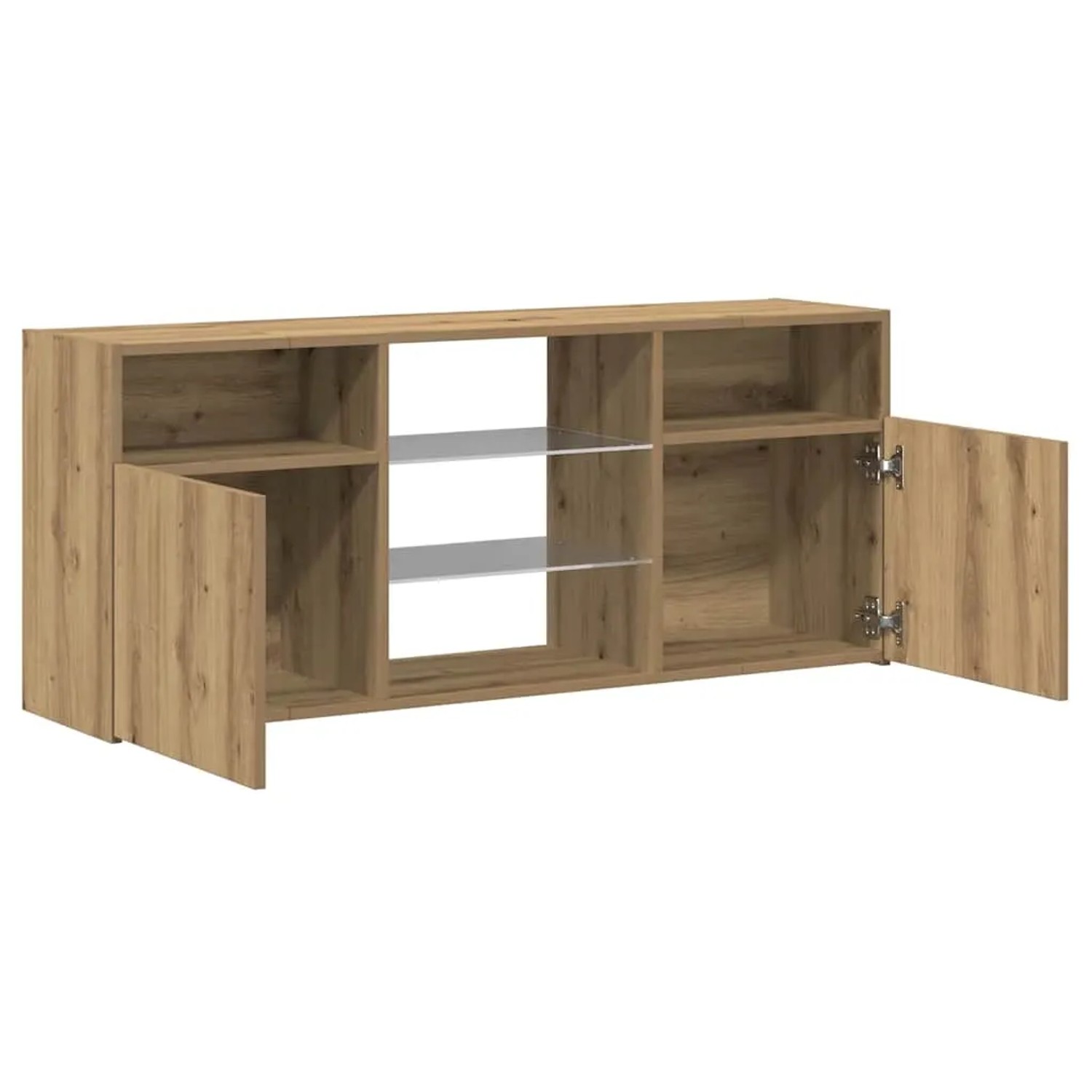 vidaXL TV-Schrank mit LED-Leuchten Artisan-Eiche 120x30x50 cm 856352_10