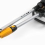 Stiga Akku-Rasentrimmer GT 500e Solo: Detailaufnahme des verstellbaren Schafts und Griffs.