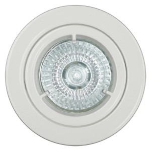 Weiße Halogen Einbauleuchte für Innenräume, rund, mit Leuchtmittel.