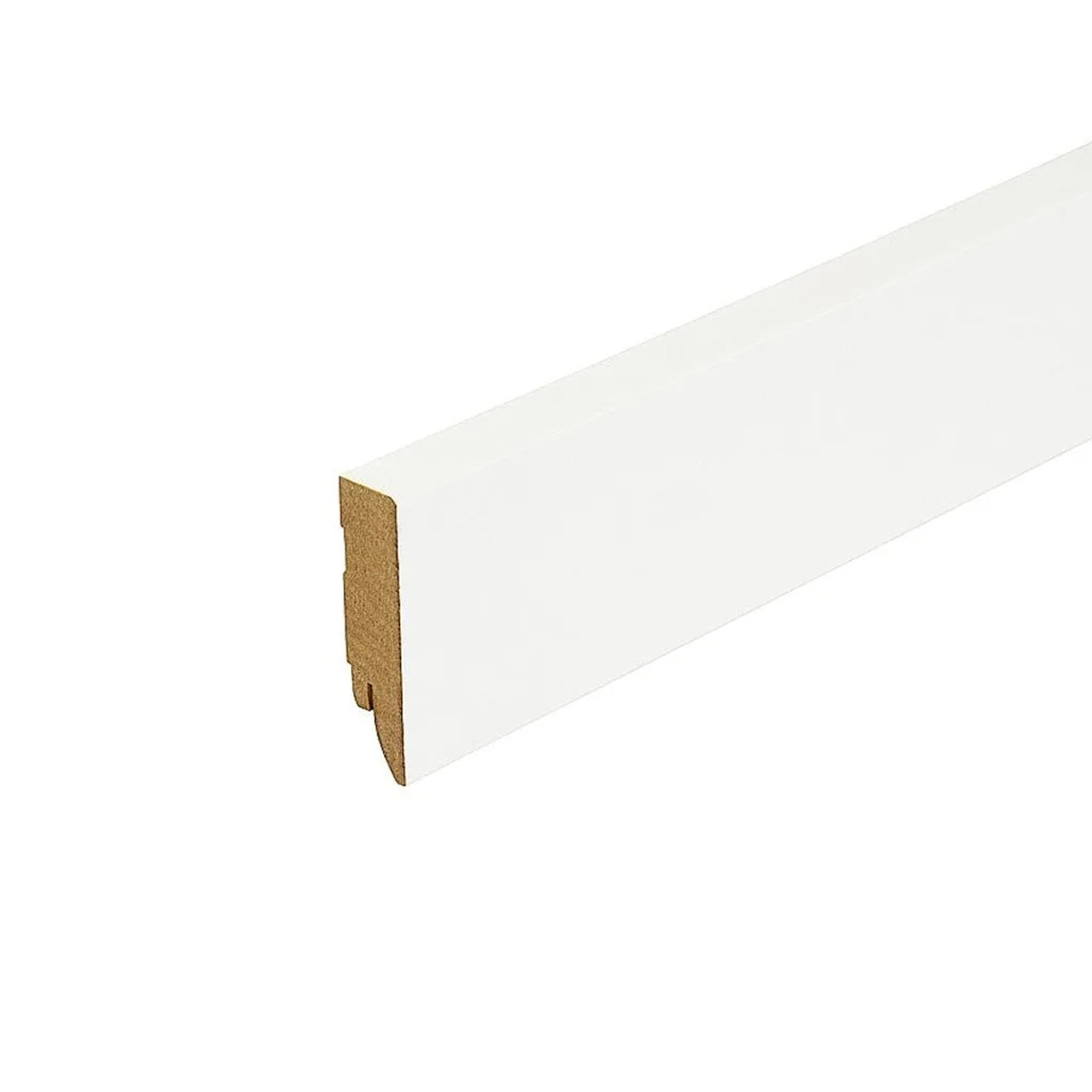 PROFI Vierkant Sockelleiste Ultra Weiß Streichfähig Glänzend MDF-Kern