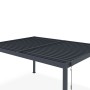 Cazeboo Piana bioklimatische Pergola, 4x3 m, grau. Selbsttragende Aluminium Pergola mit Stahl Lamellen.
