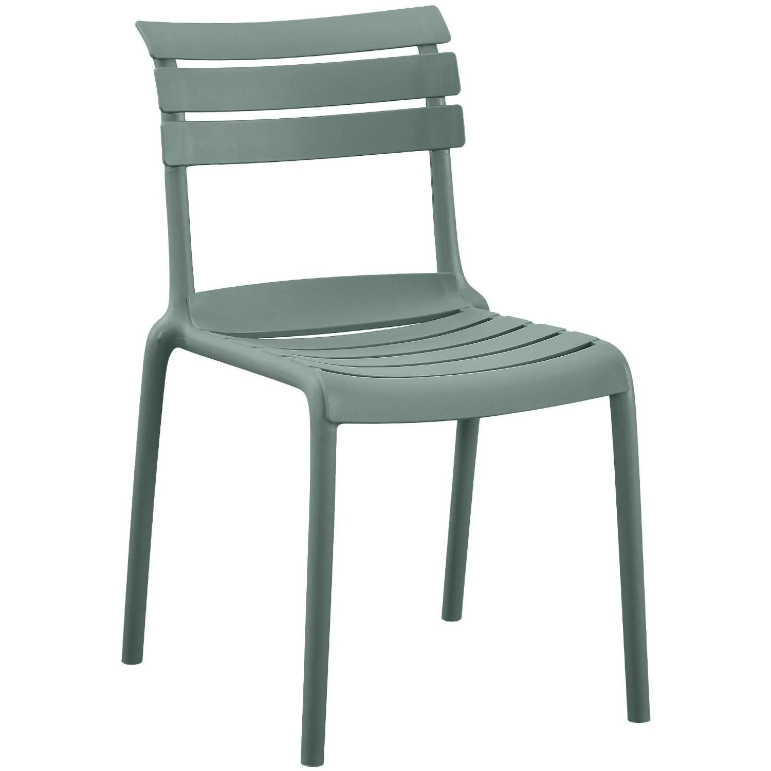 DELUKE Gartenstuhl OSKAR 49x59x82cm Kunststoff Oliv Stapelstuhl Loungestuhl Garten Outdoor-Stuhl