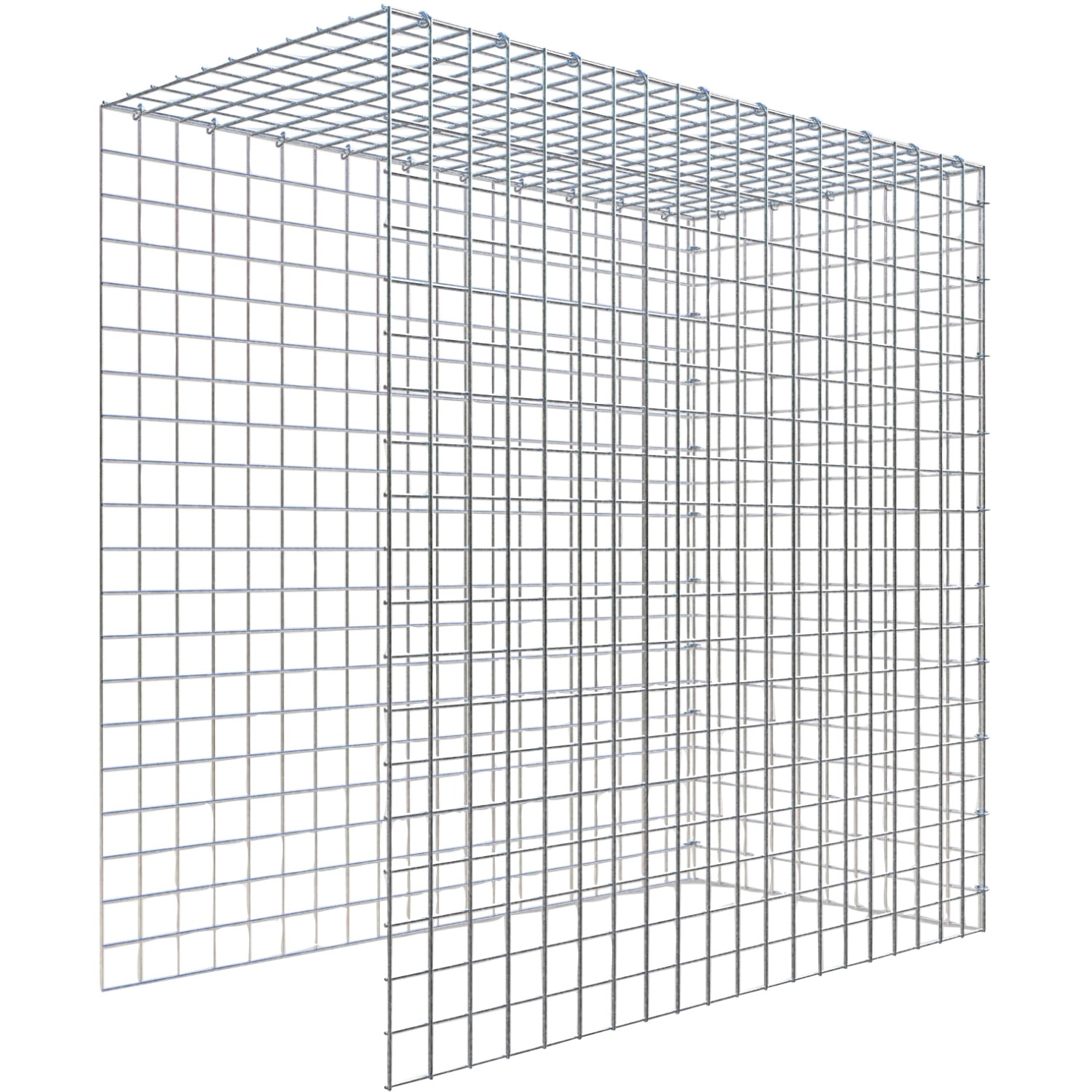 Gabiona C-Ring-Gabione-Anbaukorb Typ 4 100 x 100 x 50 cm Maschenw 5 x 5 cm