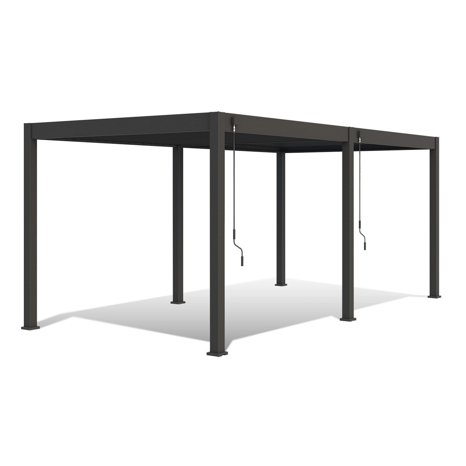 Weide Deluxe Aluminium Pavillon 3 x 6 M Anthrazit Pergola Freistehend