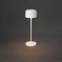 Weiße Konstsmide LED Tischleuchte Lille, 36cm, für Innen & Außen. Dekorative Außenleuchte mit USB.