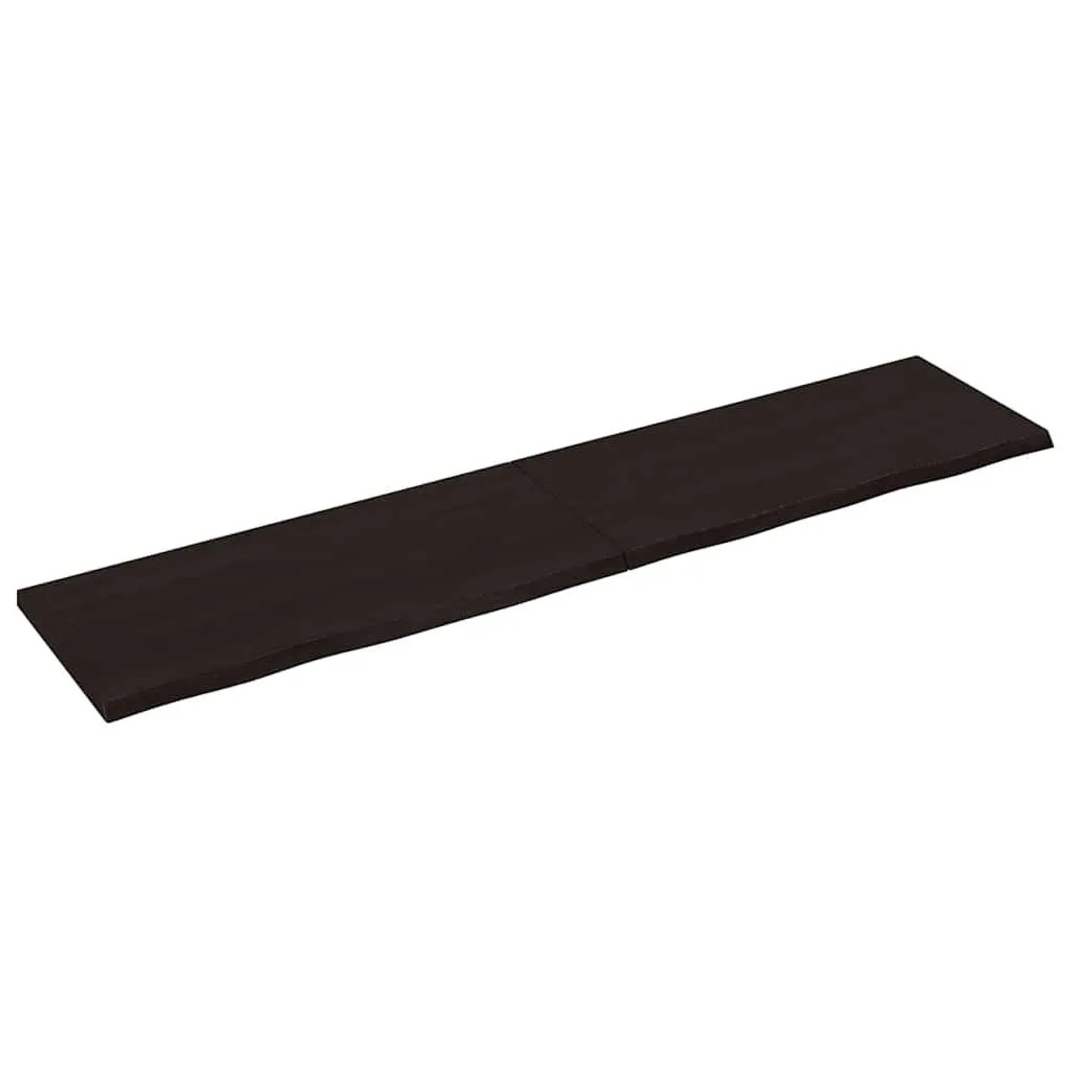 vidaXL Wandregal Dunkelbraun 220x50x2-4cm Massivholz Eiche Behandelt 363856