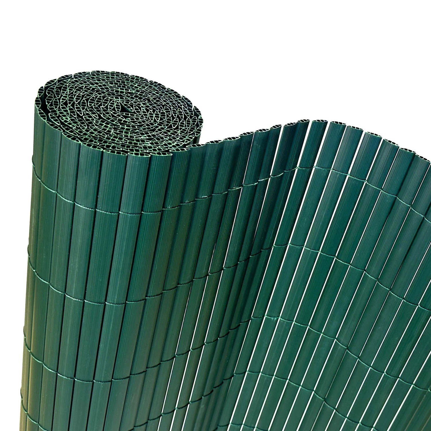 Floordirekt PVC Sichtschutzzaun UV-Beständig Verstärkt Gartenzaun 120 x 300 cm Grün