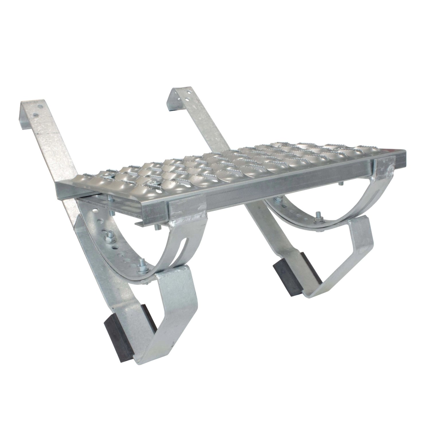 Daprona Laufrost Set für Flache Dachziegel 100cm Stahl Verzinkt Silber