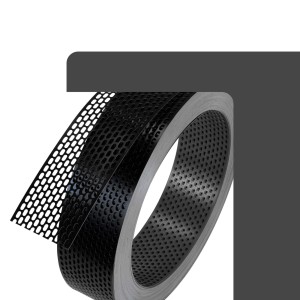 Daprona Vogelschutzgitter Lüftungsband 60m x 80mm Aluminium Schwarz