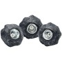 Neptun Teichbeleuchtung Set mit 3 LED-Leuchten im Felsdesign für Teich und Garten.