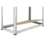 Detailaufnahme: Juskys Lagerregal Easy, 160x80x40 cm, mit verzinktem Metallrahmen und MDF-Holzboden.