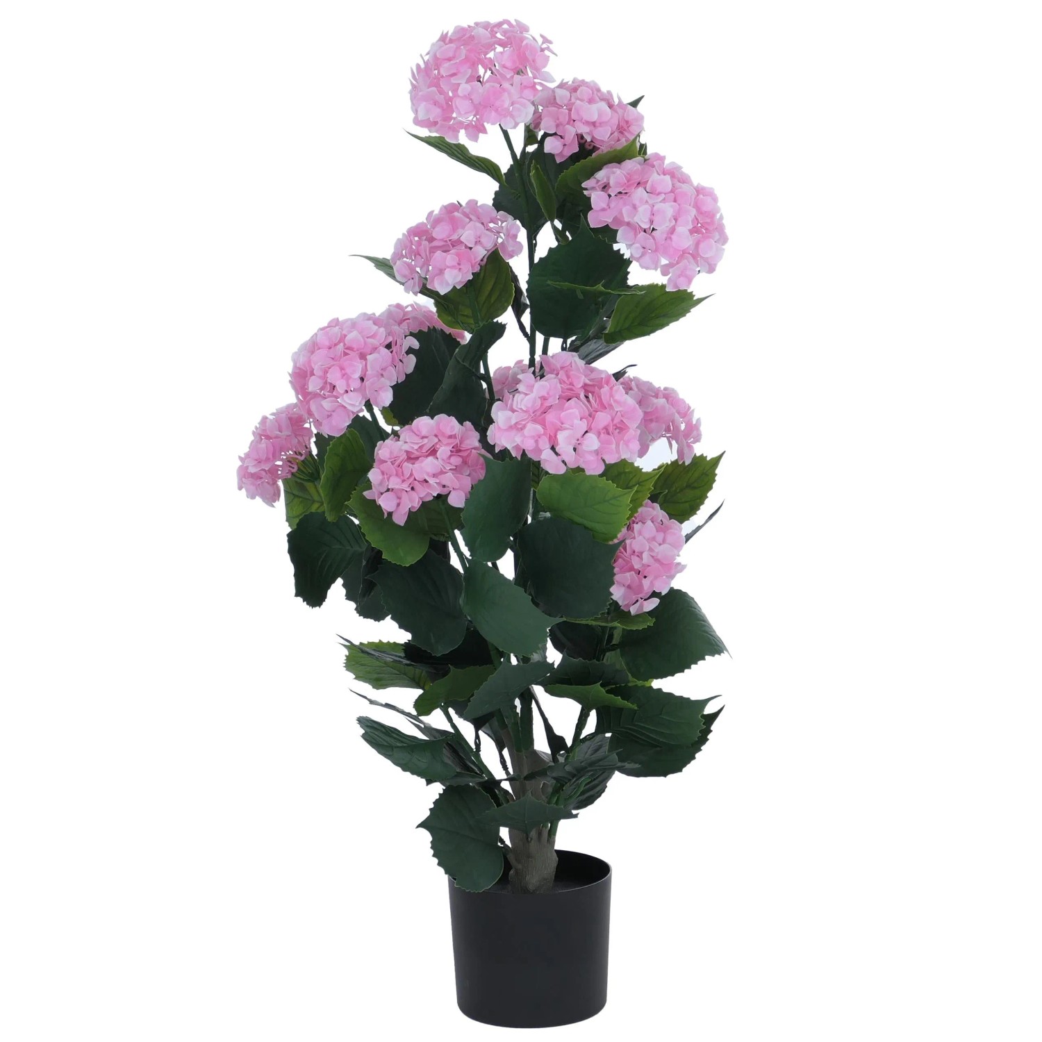 MCW Künstliche Hortensie Q86 Polyethylen 90x50x50cm Rosa