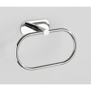 Wenko Handtuchring Orea Shine, Edelstahl, glänzend, zur Wandmontage ohne Bohren.