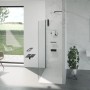 Hüppe Xtensa Pure Walk-In-Gleittür, 120x200 cm, silber hochglänzend, mit einem Gleittürsegment.