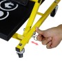 CCLIFE Werkstatt Rollbrett/Montagehocker 2in1, gelbes Gestell mit Rollen, Umbau zum Hocker.