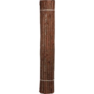 Gerollte Rindenholzmatte, 180x300 cm, für den Sichtschutz im Garten oder auf dem Balkon.