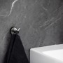 WENKO Wandhaken Duo Udine mit Handtuch, Edelstahl, UV-Loc®-Befestigung.