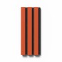 Akustikpaneel Muster Linoleum Orange Blast, MDF schwarz, Filz schwarz, 29,5x15cm.