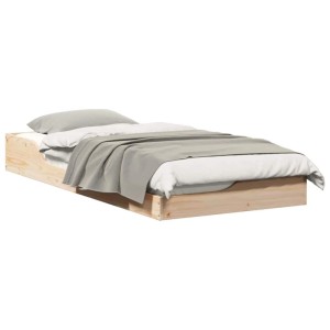 vidaXL Bettrahmen Braun 80 x 200 cm Massives Kiefernholz 873391
