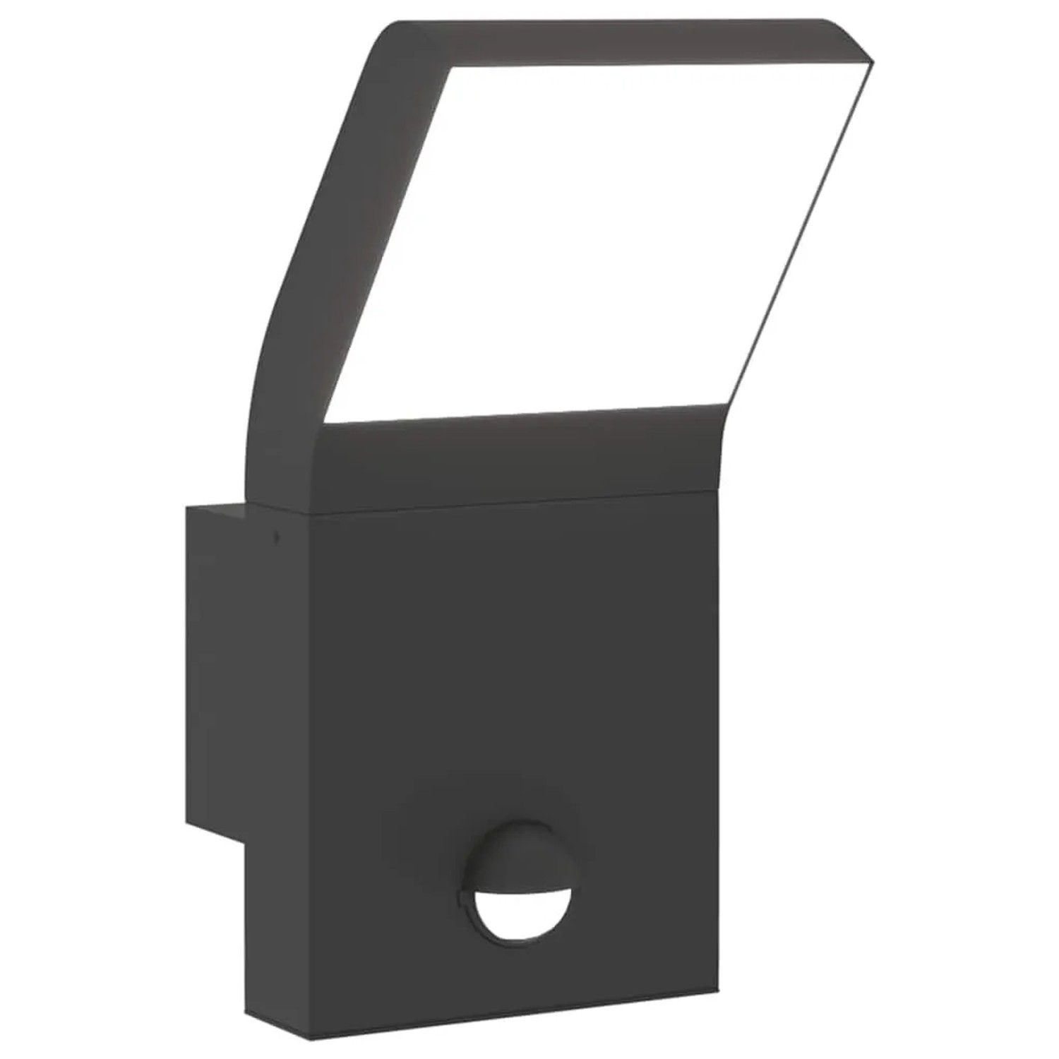 vidaXL LED-Außenwandleuchte mit Sensor Schwarz Aludruckguss 4006270