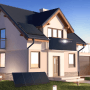 SUNNIVA Balkonkraftwerk 500W mit bifazialen Solarmodulen am Haus montiert.