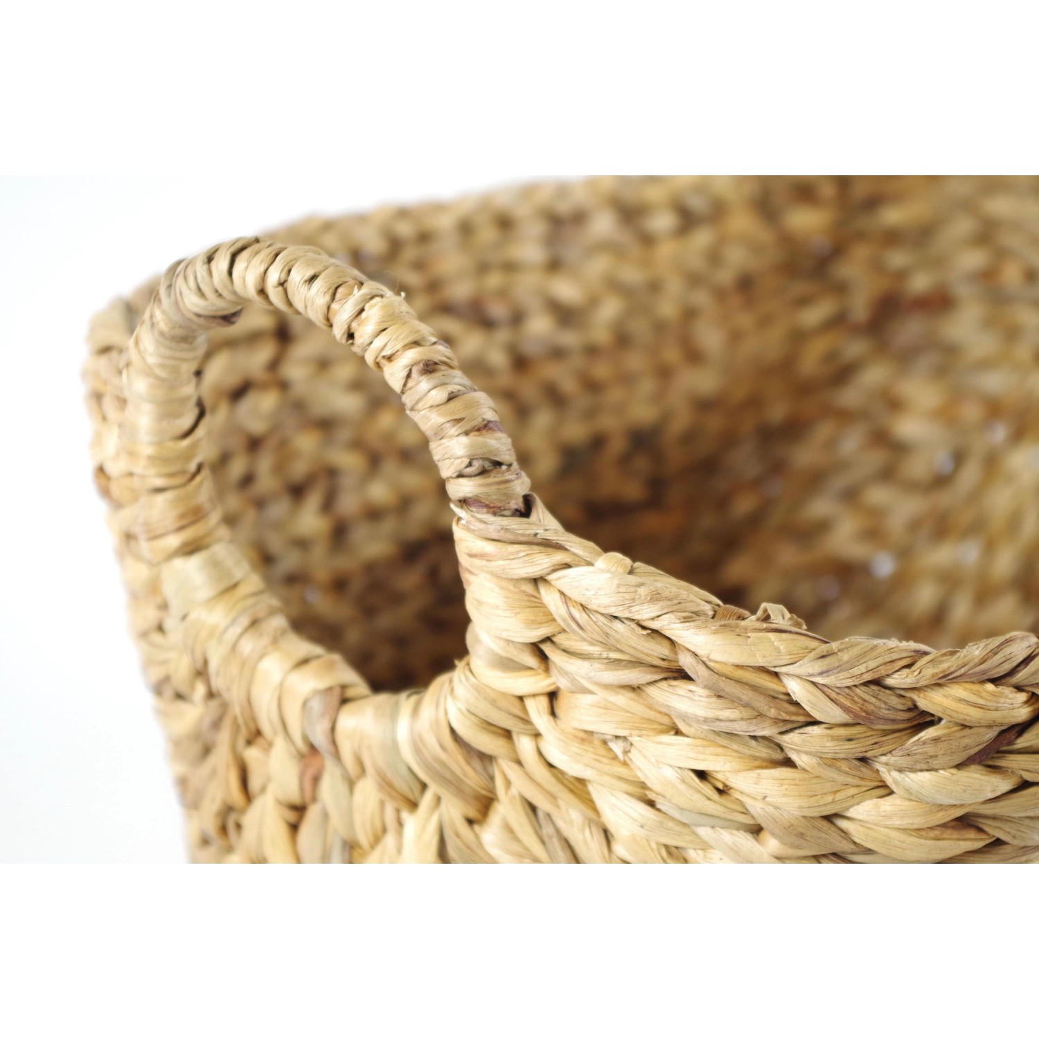 Kobolo Aufbewahrungskorb Wäschekorb Korb Wasserhyazinthe 51x30x36 cm_4