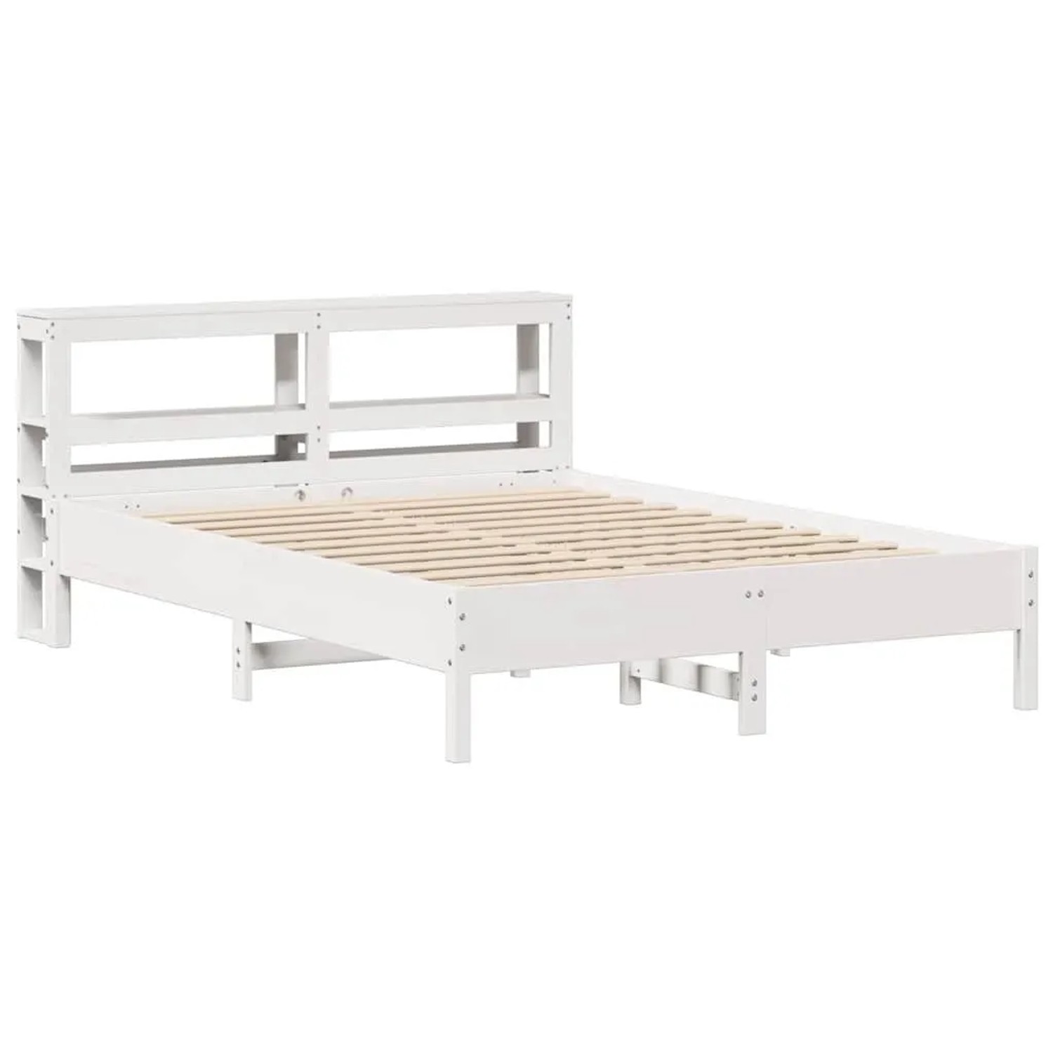 vidaXL Massivholzbett ohne Matratze Weiß 140x190 cm Kiefernholz 3306160 günstig online kaufen