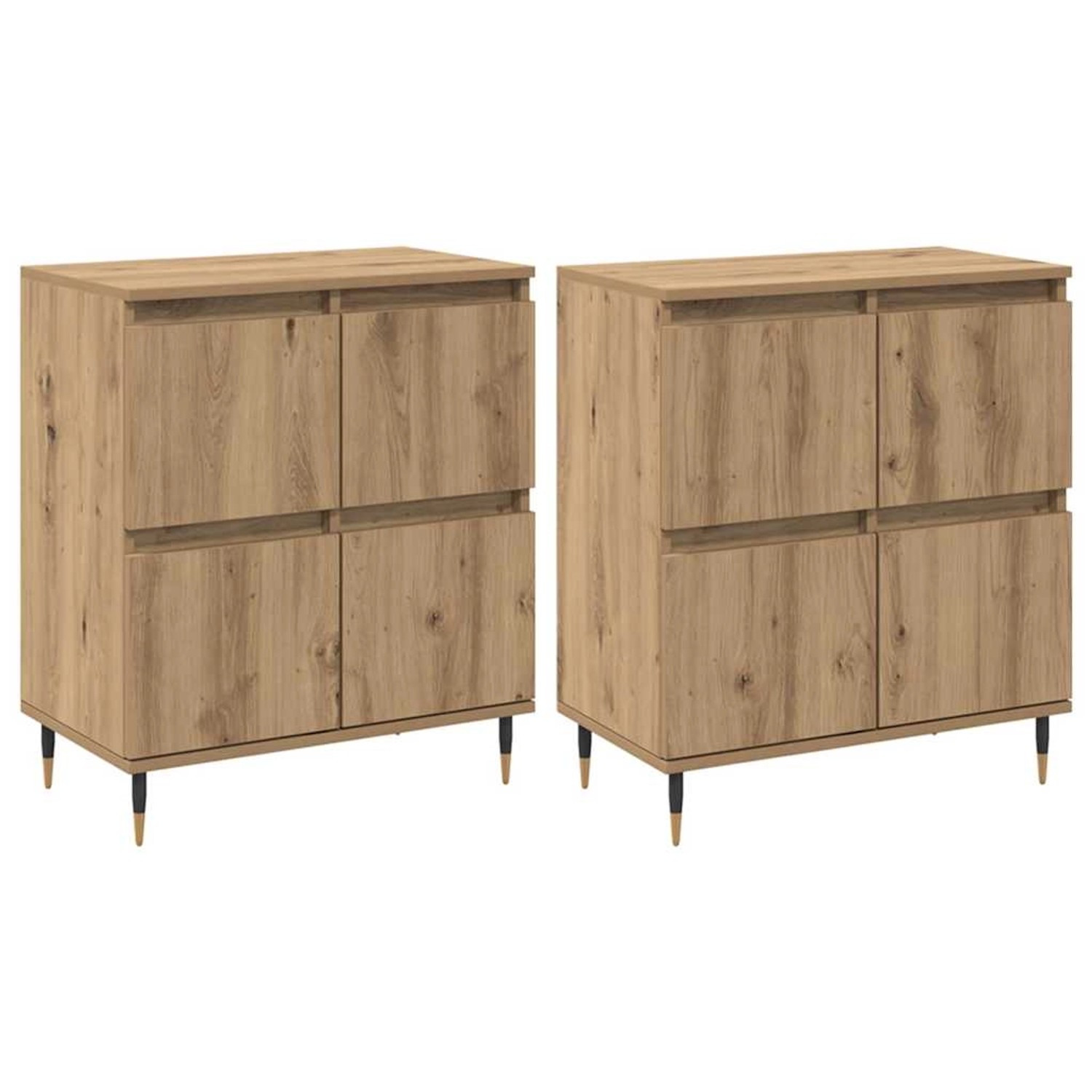 vidaXL Sideboards 2 Stk Artisan-Eiche 120 x 35 x 70 cm Holzwerkstoff 339452 günstig online kaufen