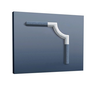 Eckstück für Wandleiste P1020, ORAC Decor LUXXUS, weiß, 24,5x24,5cm.