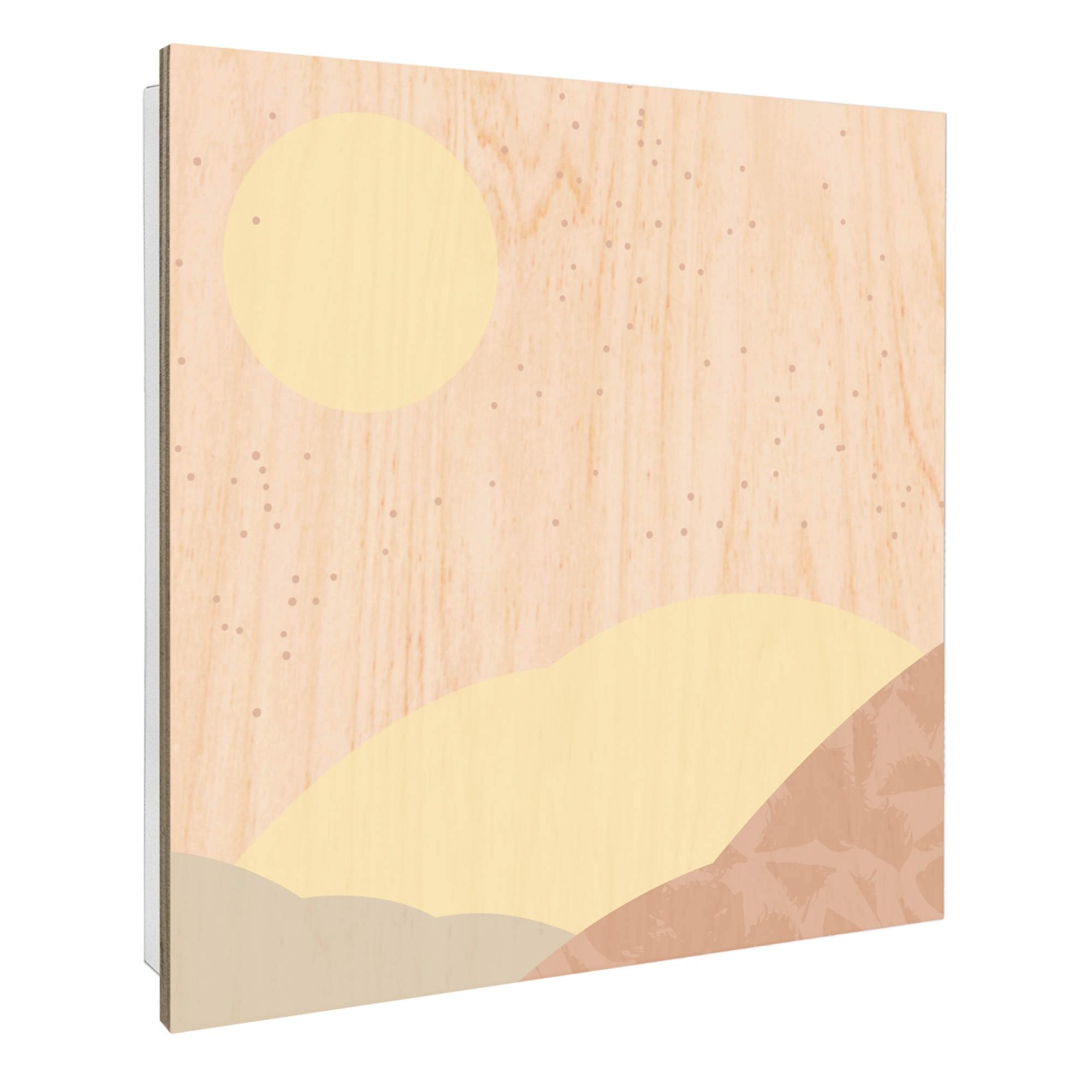 Banjado Schlüsselkasten mit Holzfront 30x30cm Weiß Scharnier Links 50 Haken günstig online kaufen