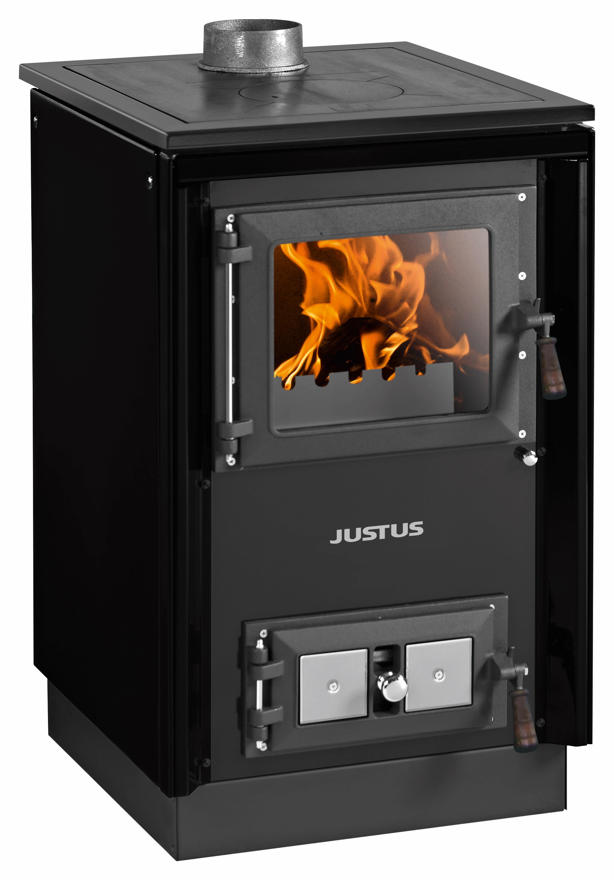 Justus Festbrennstoffherd Rustico 50 2.0 Schwarz 7 kW EEK: A kaufen bei OBI