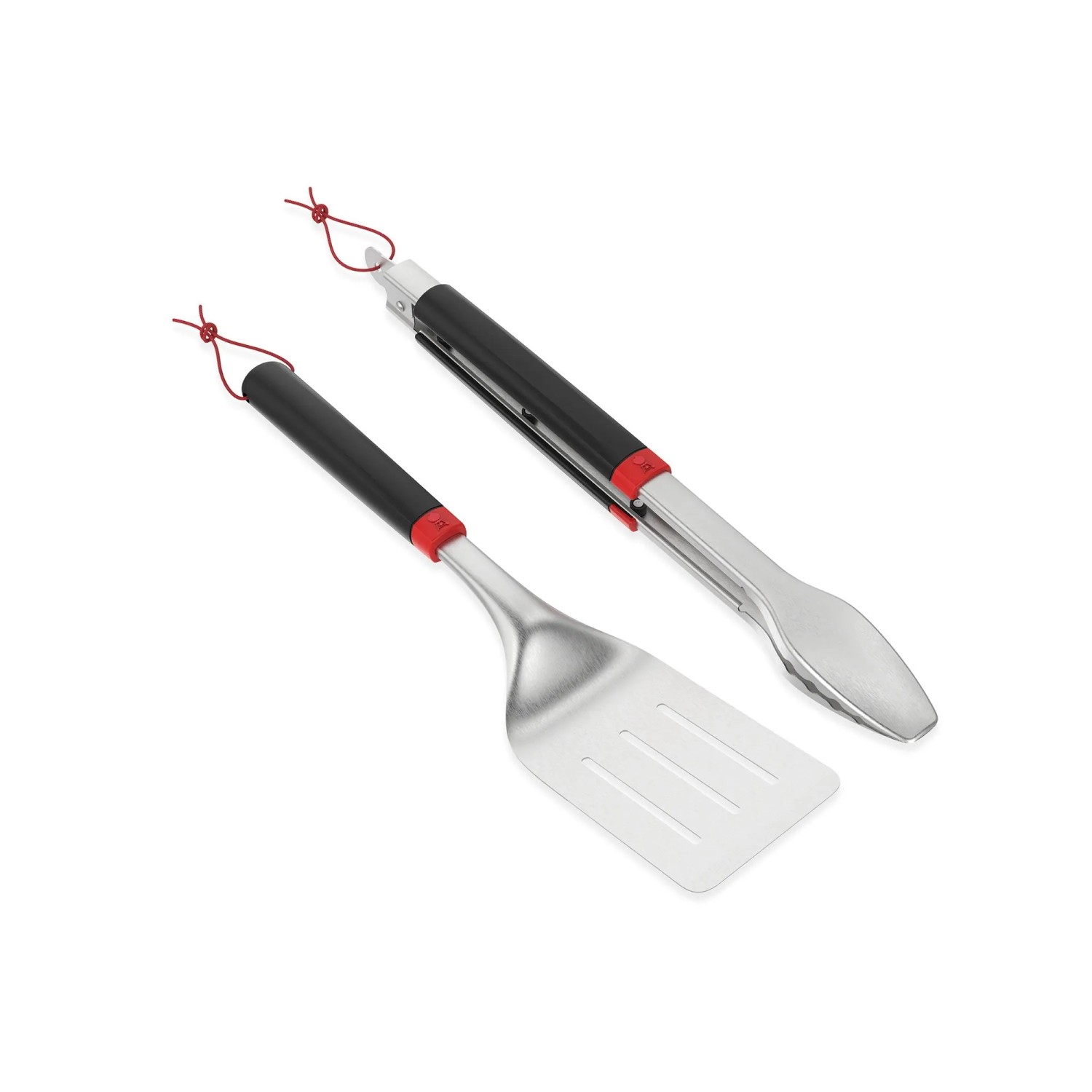 Weber Grillbesteck-Set Silber-Schwarz 2-teilig