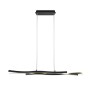 Moderne Trio LED-Pendelleuchte Blaze, 1-flammig, Messing matt und Schwarz, 107,5 cm breit.