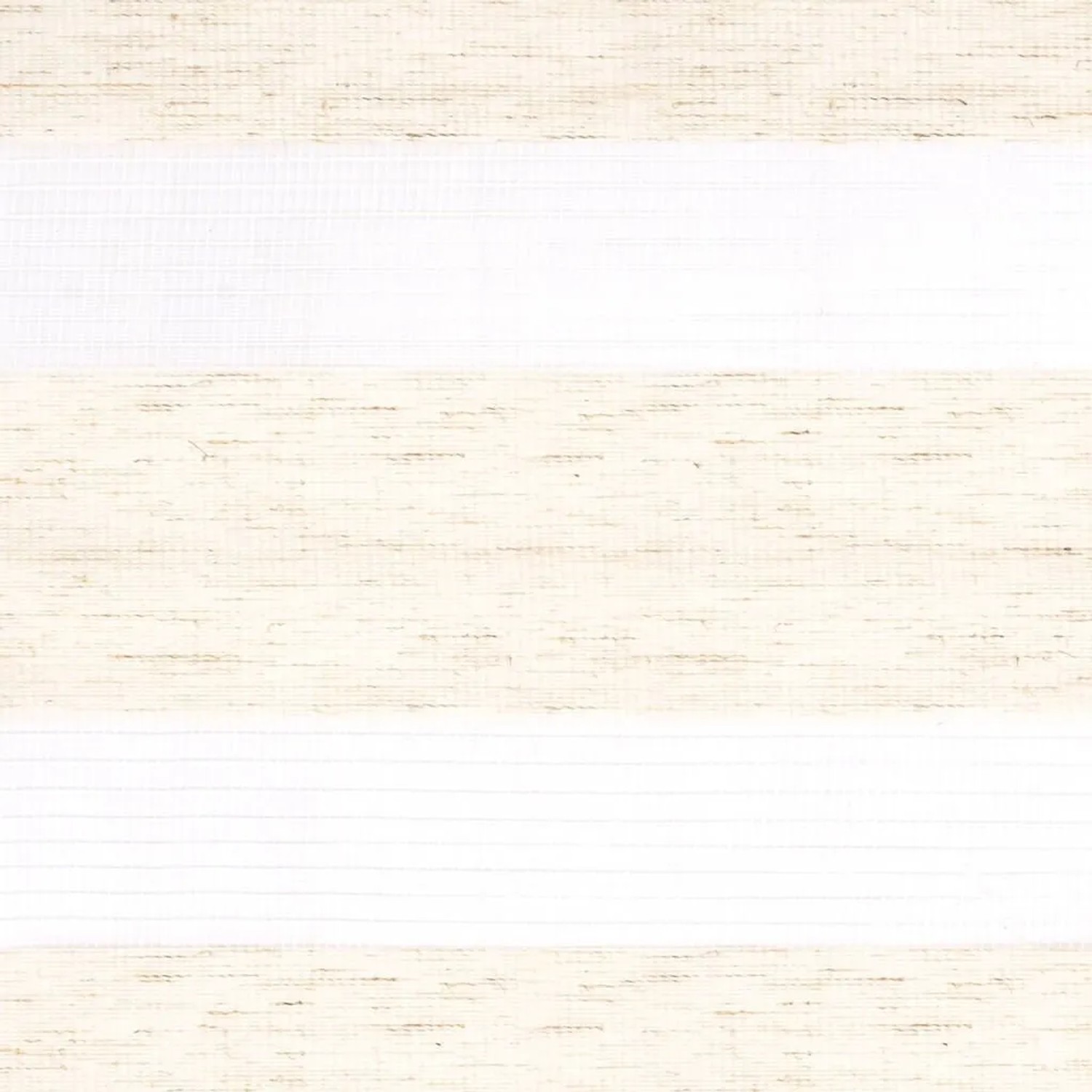 Marmorbeiges Doppelrollo aus Polyester mit abwechselnd blickdichten und transparenten Streifen. Ideal für Rollos.