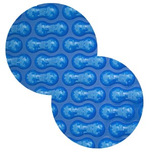 Blaue Evolution Solarplane mit Geobubble-Technologie für Achtform-Pool, 420x650cm.